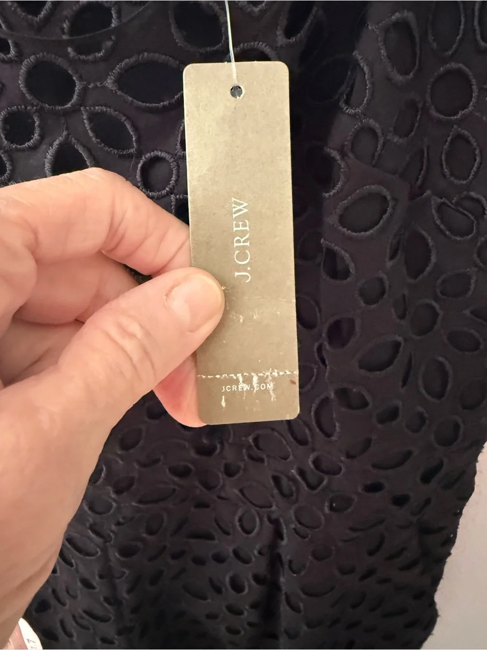 NWT J.Crew Kasana eyelet jumpsuit featuring ruffled straps.